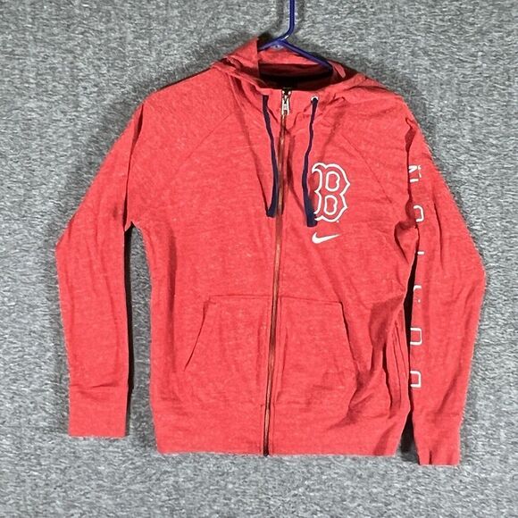 Nike Jackets & Blazers - Nike Boston Redsox Hooded Full Zip Fleece Jacket Womens Size M Red 35665X-RX5